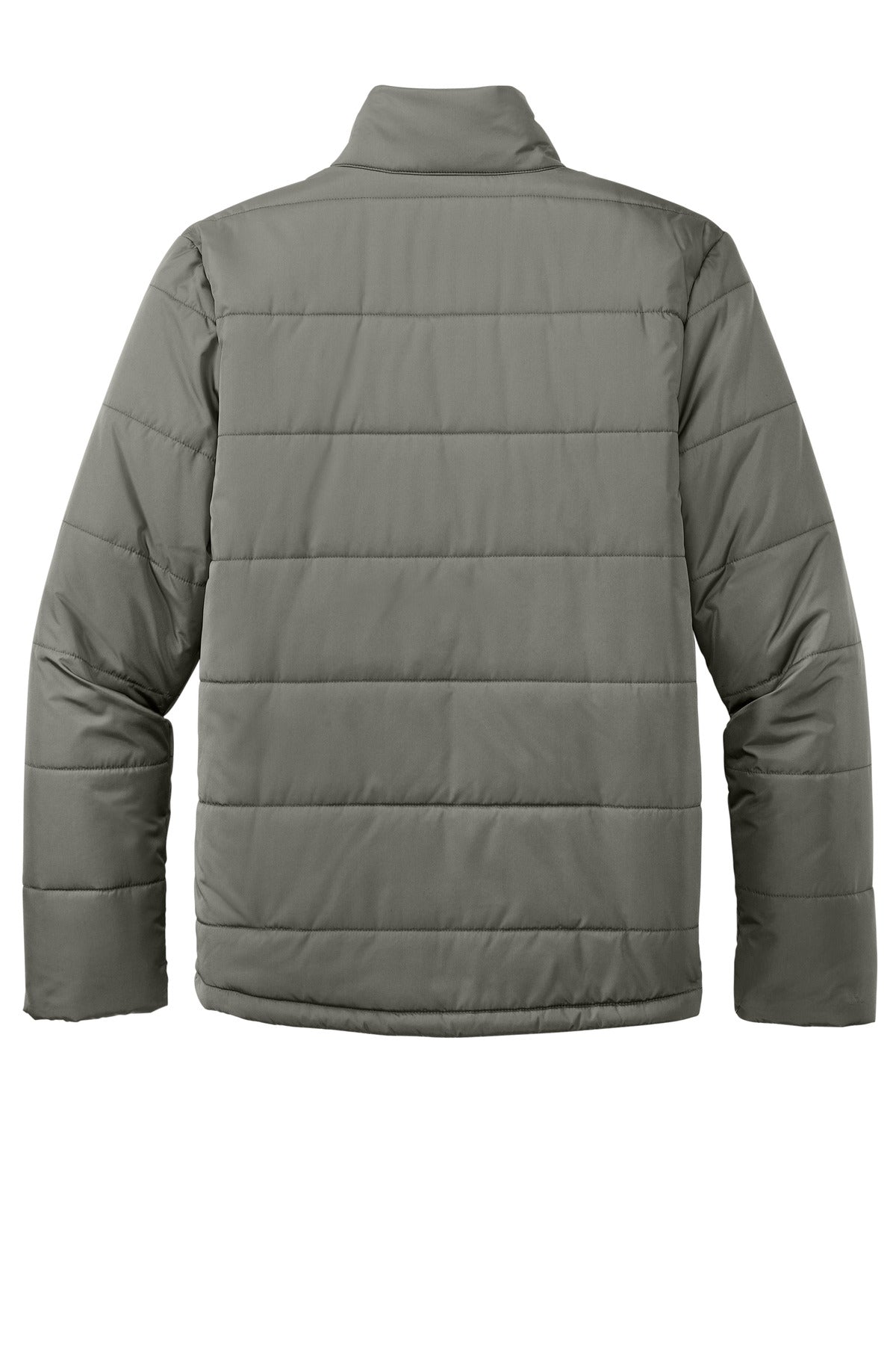 Rear View of ShadowGrey Port Authority Puffer Jacket J852 plain