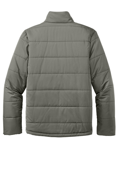 Rear View of ShadowGrey Port Authority Puffer Jacket J852 plain