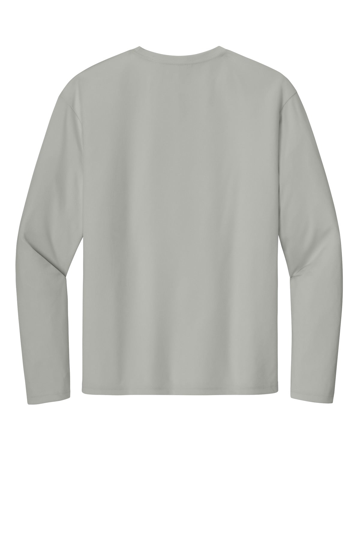 Rear View of Silver A4 Cooling Performance Long Sleeve Tee A4N3165 plain