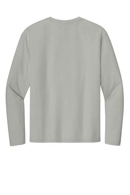 Rear View of Silver A4 Cooling Performance Long Sleeve Tee A4N3165 plain