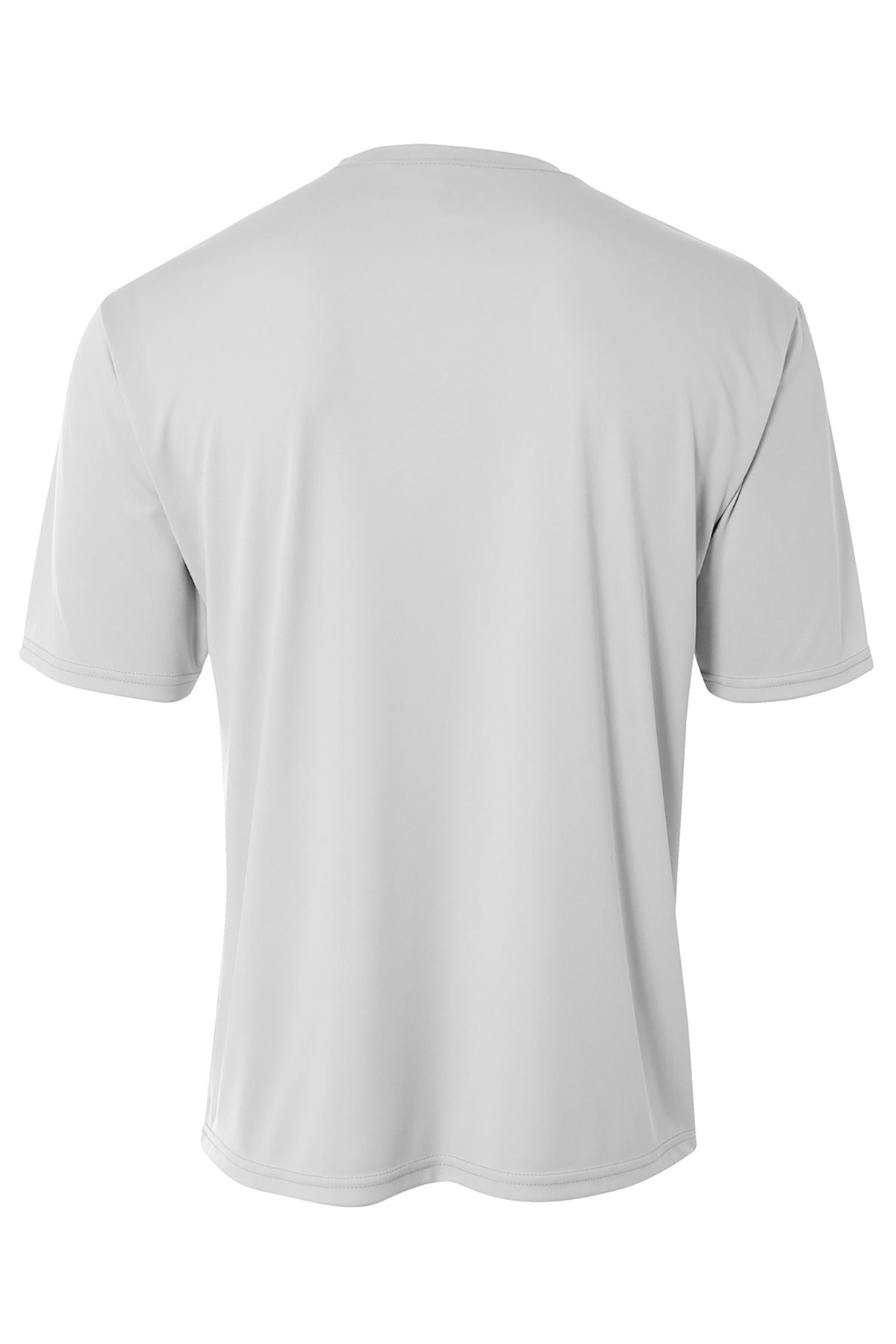 Rear View of Silver A4 Cooling Performance Short Sleeve Tee A4N3142 plain