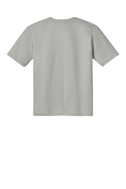 Rear View of Silver A4 Cooling Performance Short Sleeve Tee A4N3142 plain