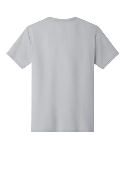 Rear View of Silver Jerzees Dri-Power 100% Polyester T-Shirt. 21M plain