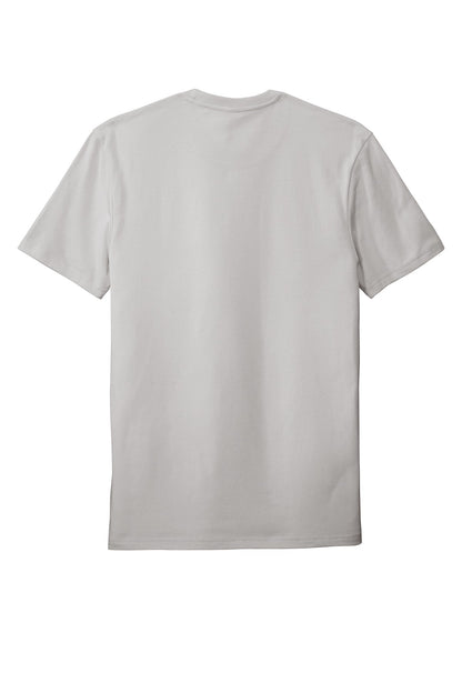 Rear View of Silver Mist District Flex Tee DT7500 plain