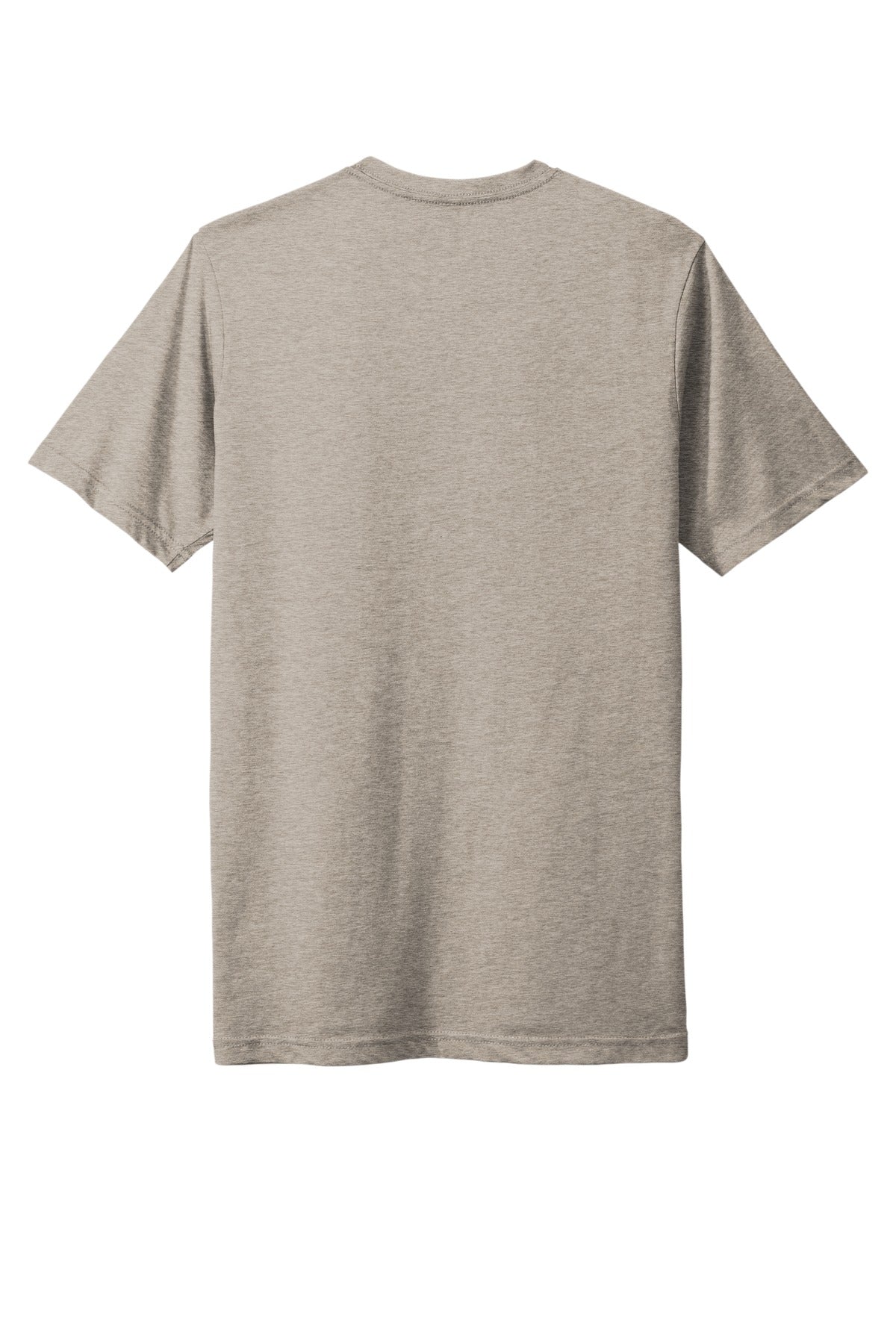 Rear View of Silver Next Level Apparel Adult Poly/Cotton Tee. NL6200 plain