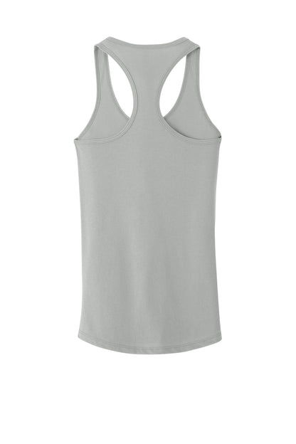 Rear View of Silver Next Level Apparel Women's Ideal Racerback Tank NL1533 plain