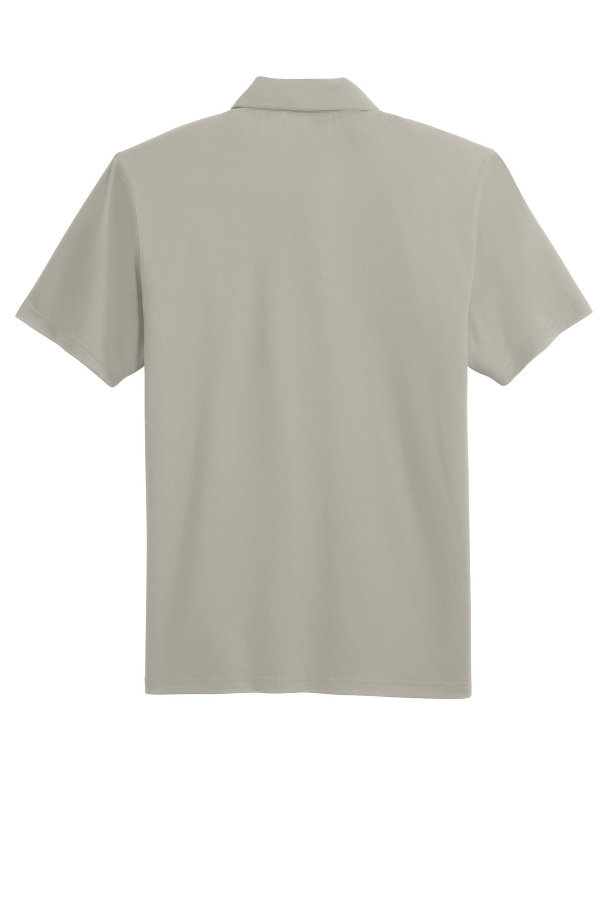 Rear View of Silver Port Authority Performance Staff Polo K398 plain
