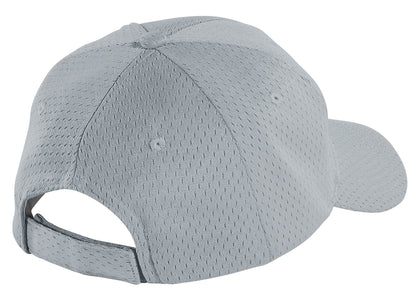 Rear View of Silver Port Authority Youth Pro Mesh Cap. YC833 plain