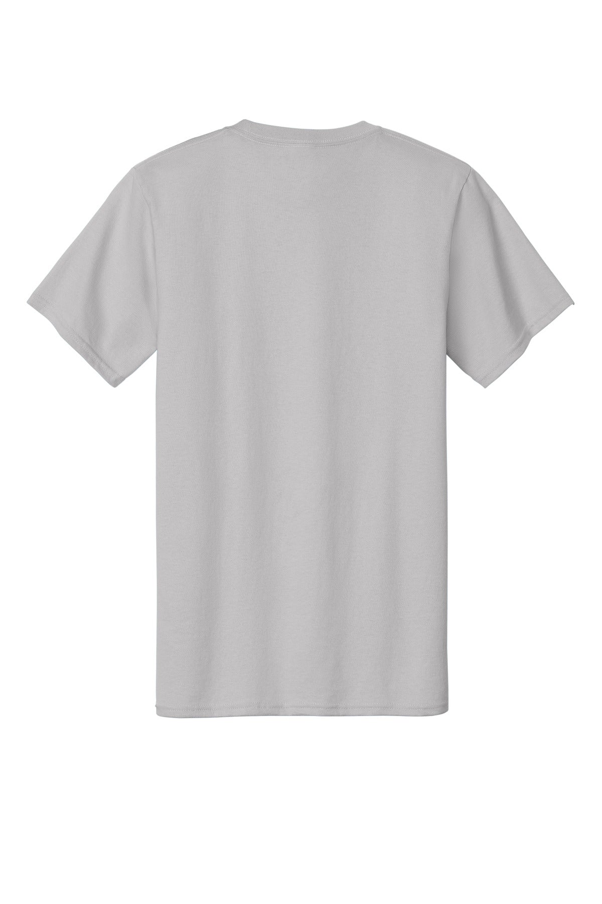 Rear View of Silver Port & Co Essential Tee. PC61 plain