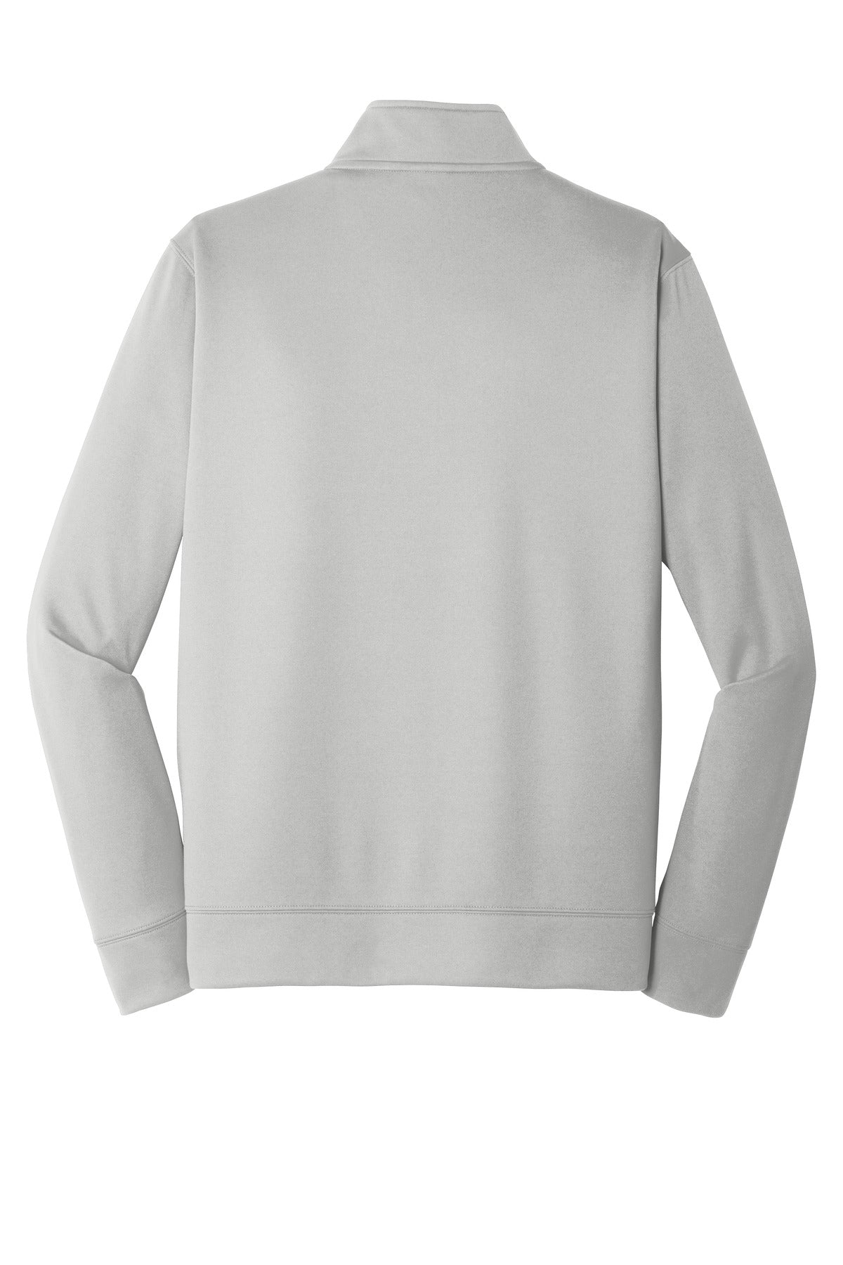 Rear View of Silver Port & Co Performance Fleece 1/4-Zip Pullover Sweatshirt. PC590Q plain