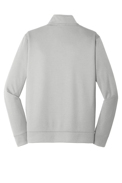 Rear View of Silver Port & Co Performance Fleece 1/4-Zip Pullover Sweatshirt. PC590Q plain