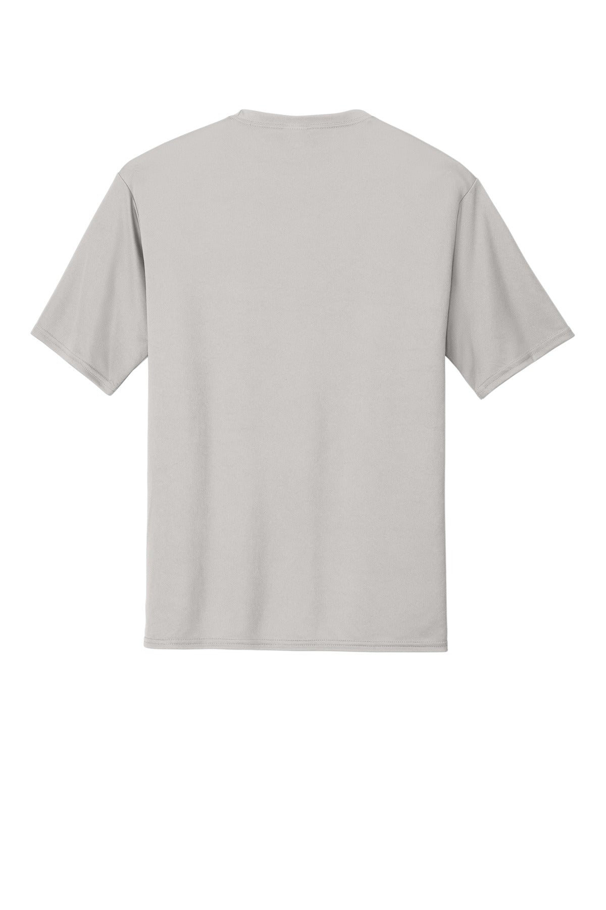 Rear View of Silver Port & Co Performance Tee. PC380 plain