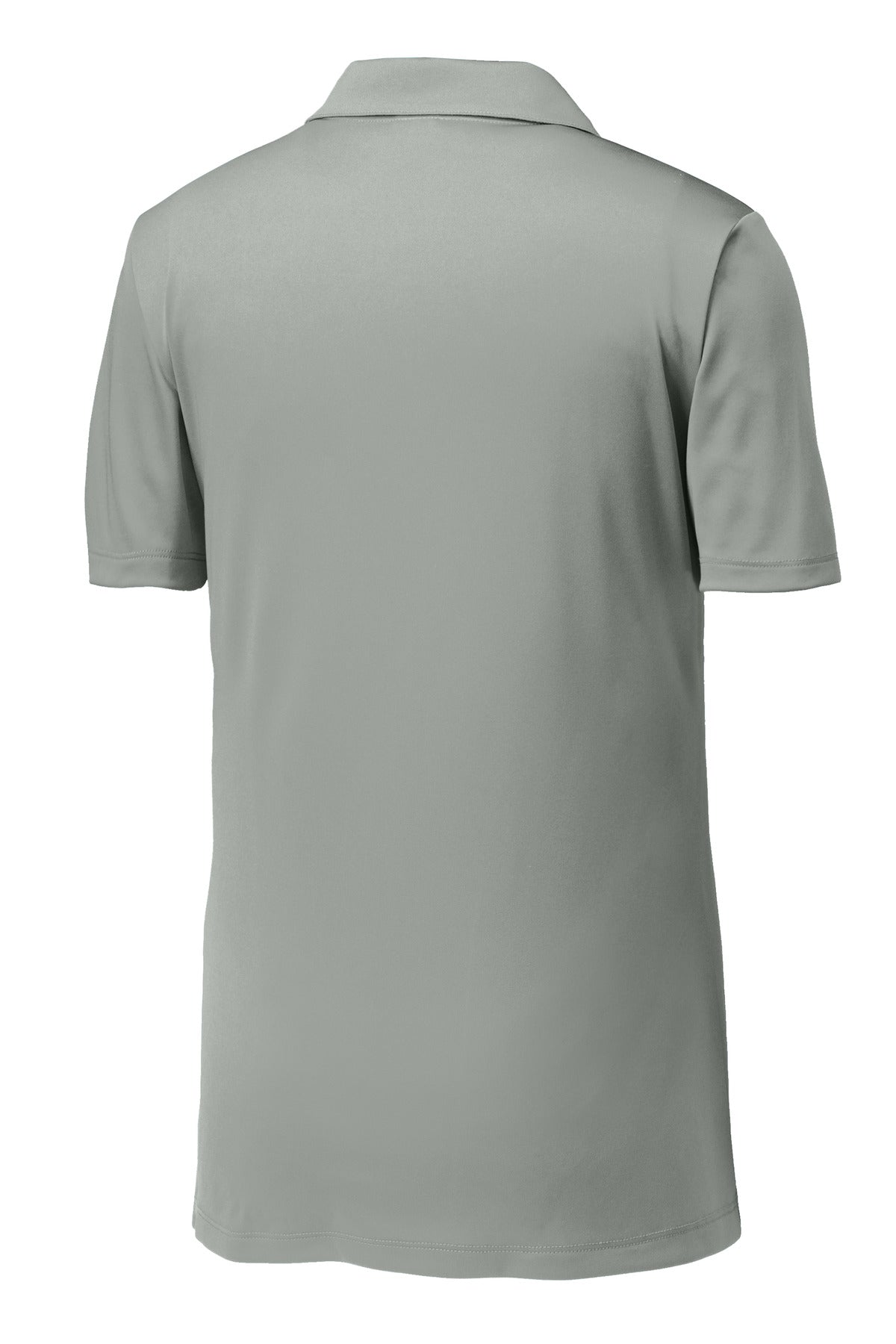 Rear View of Silver Sport-Tek PosiCharge Competitor Polo. ST550 plain