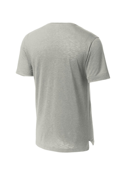 Rear View of Silver Sport-Tek PosiCharge Strive Tee. ST430 plain