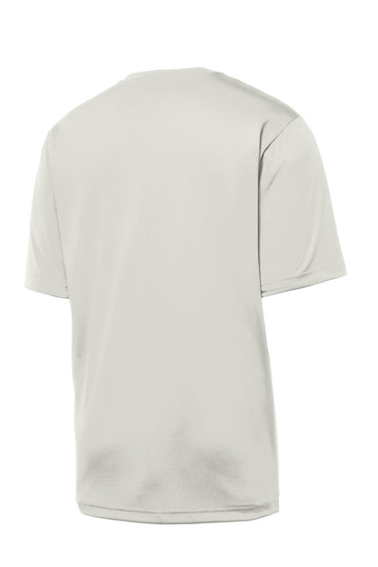 Rear View of Silver Sport-Tek PosiCharge Tough Tee . ST320 plain