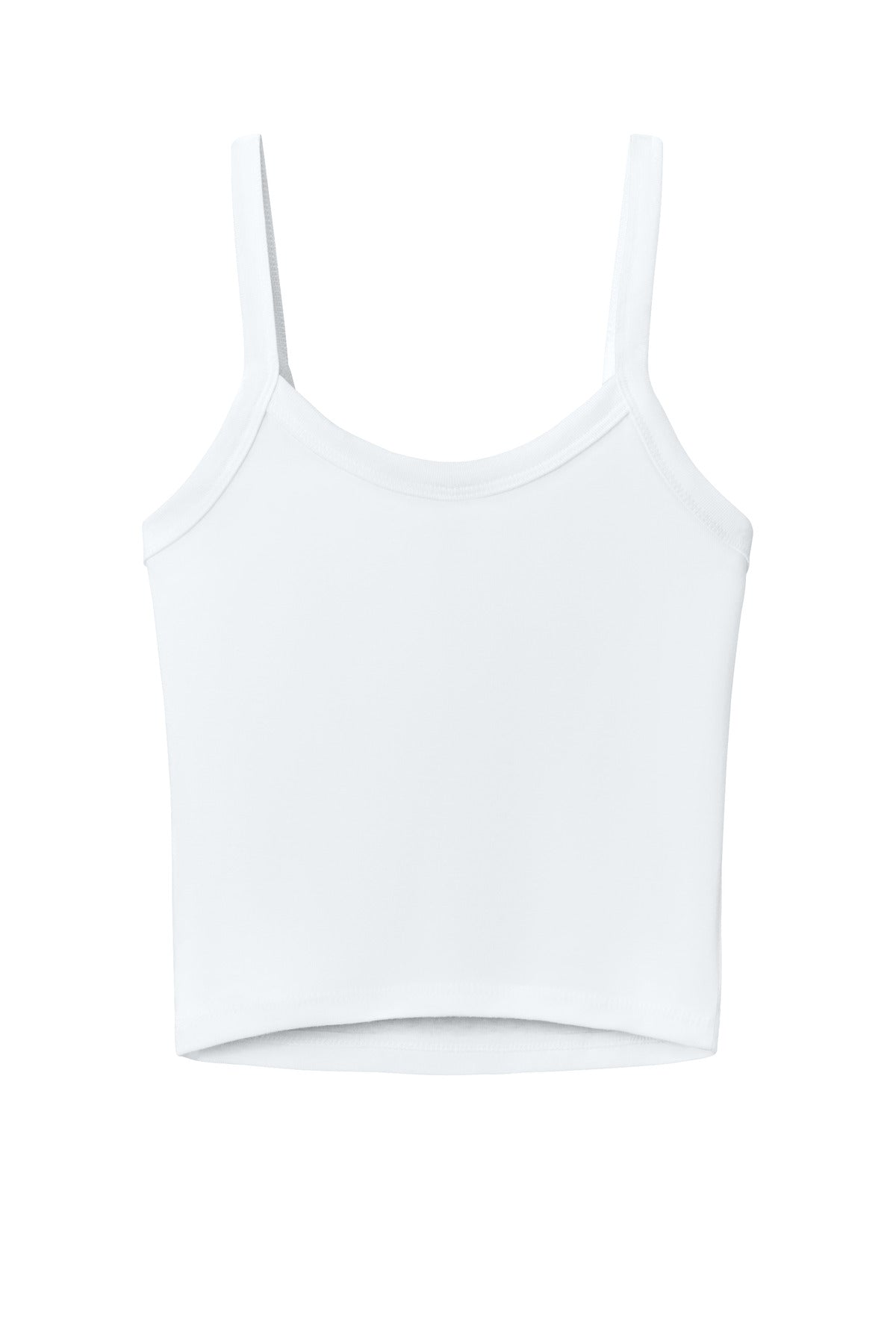 Rear View of SldWhBlend BELLA+CANVAS Women's Micro Rib Spaghetti Strap Tank BC1012 plain