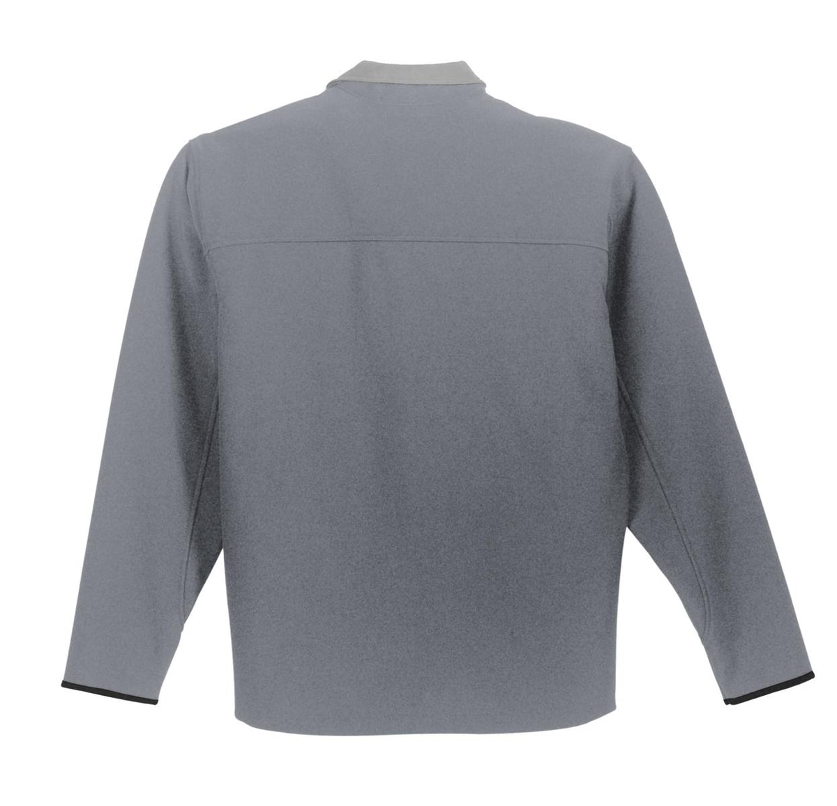 Rear View of Smk Gry/Chrome Port Authority Glacier Soft Shell Jacket. J790 plain