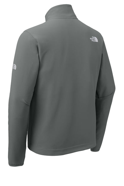 Rear View of SmokedPrGy The North Face Edge Stretch Soft Shell Jacket NF0A8ENN plain
