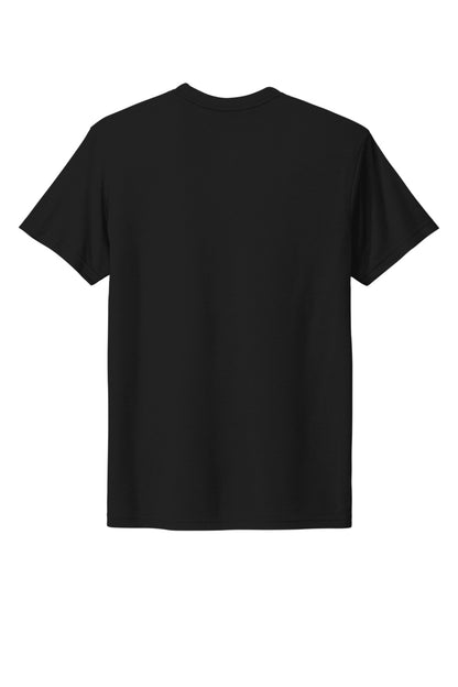Rear View of SolidBlack Next Level Apparel Adult Tri-Blend Tee. NL6010 plain