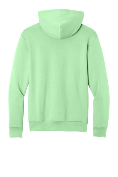 Rear View of Spearmint Port & Co Easy Fleece Pullover Hooded Sweatshirt PC68H plain