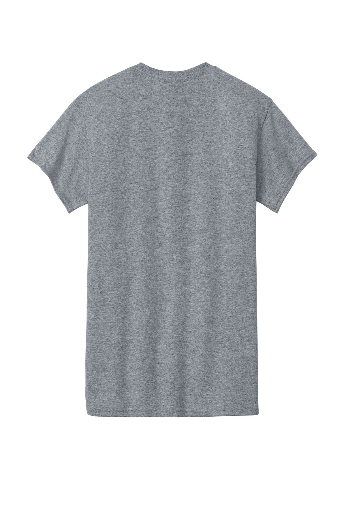 Rear View of Sport Grey Gildan - Heavy Cotton 100% Cotton T-Shirt. 5000 plain