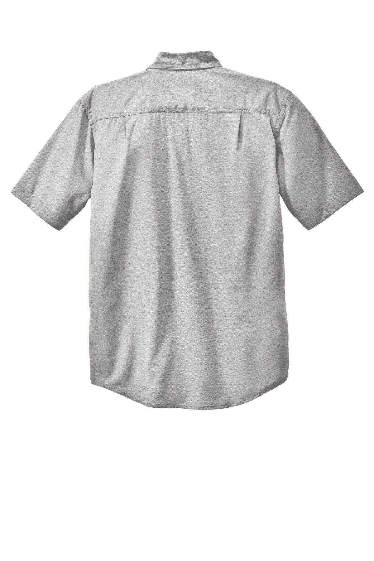 Rear View of Steel Carhartt Force Solid Short Sleeve Shirt CT105292 plain