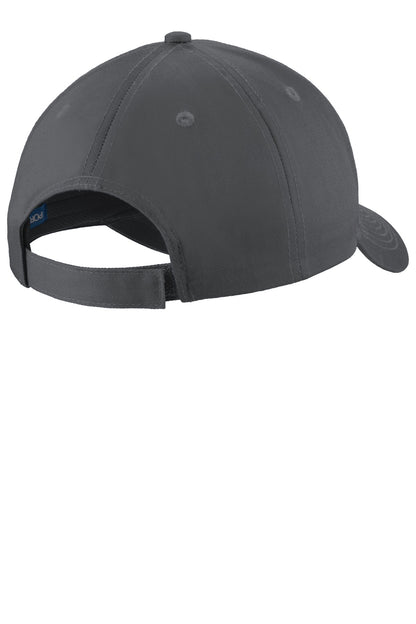 Rear View of Steel Grey Port Authority Uniforming Twill Cap. C913 plain