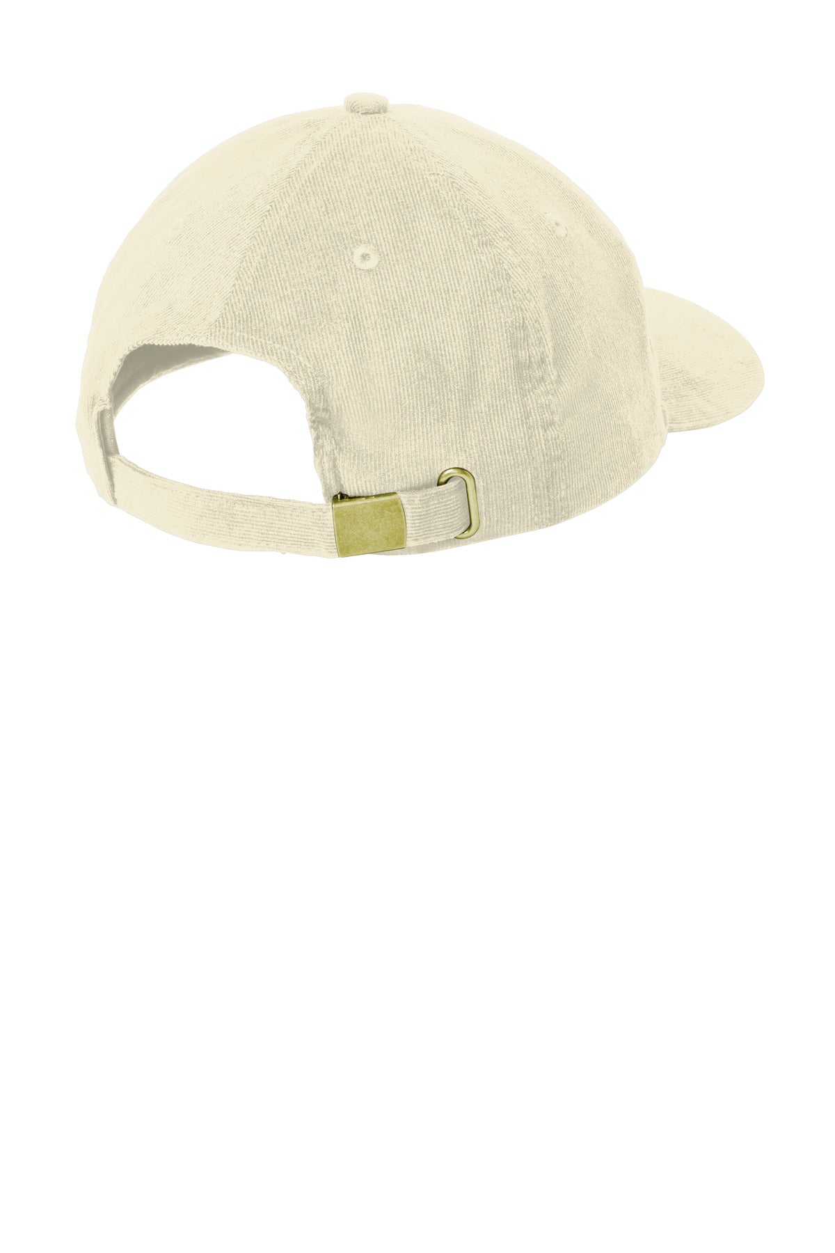 Rear View of Stone Port Authority Light Corduroy Dad Cap C973 plain