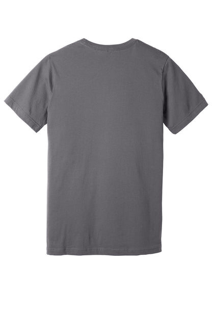 Rear View of Storm BELLA+CANVAS Unisex Jersey Short Sleeve Tee. BC3001 plain