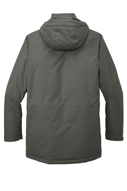 Rear View of StormGrey Port Authority Excursion Parka J599 plain
