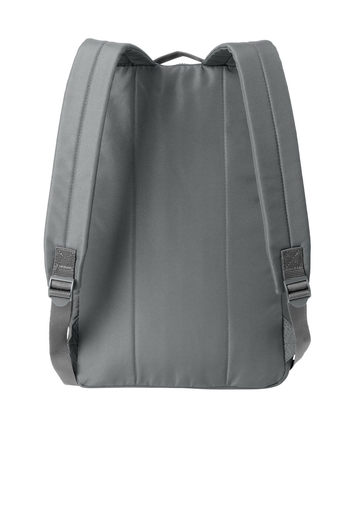 Rear View of StormGrey Port Authority Matte Backpack BG235 plain