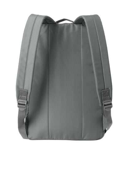 Rear View of StormGrey Port Authority Matte Backpack BG235 plain