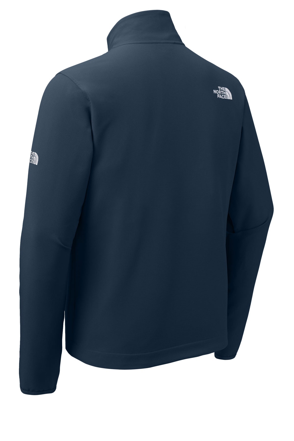 Rear View of SummitNavy The North Face Edge Stretch Soft Shell Jacket NF0A8ENN plain
