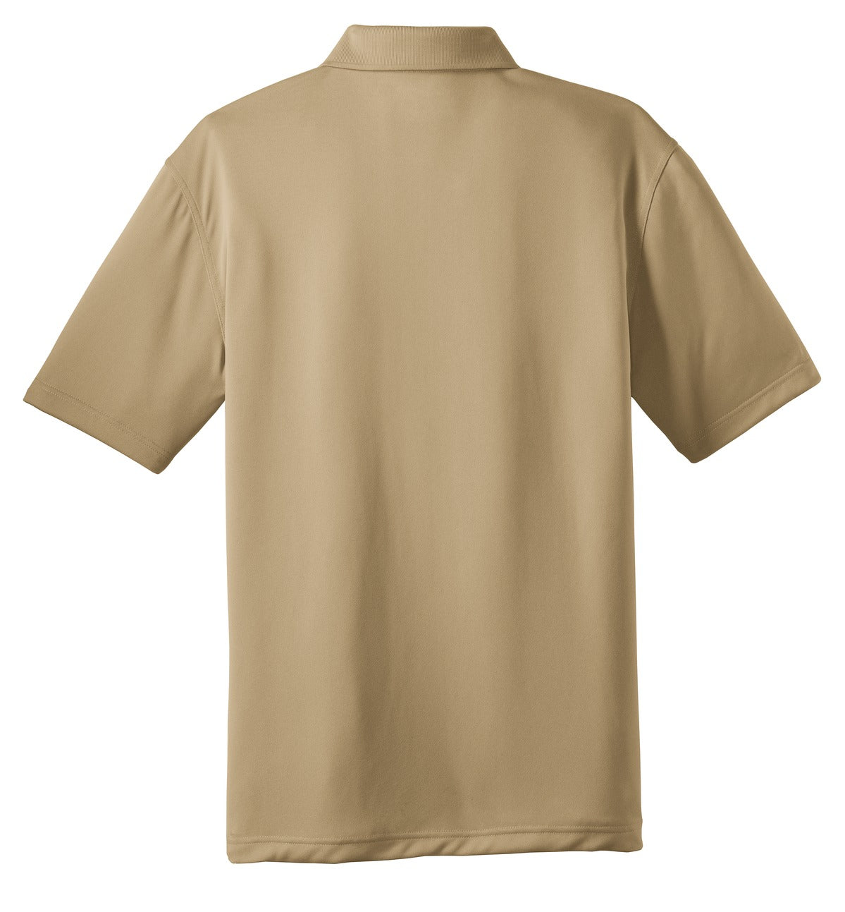 Rear View of Tan CornerStone - Select Snag-Proof Polo. CS412 plain