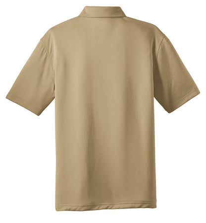 Rear View of Tan CornerStone - Select Snag-Proof Polo. CS412 plain