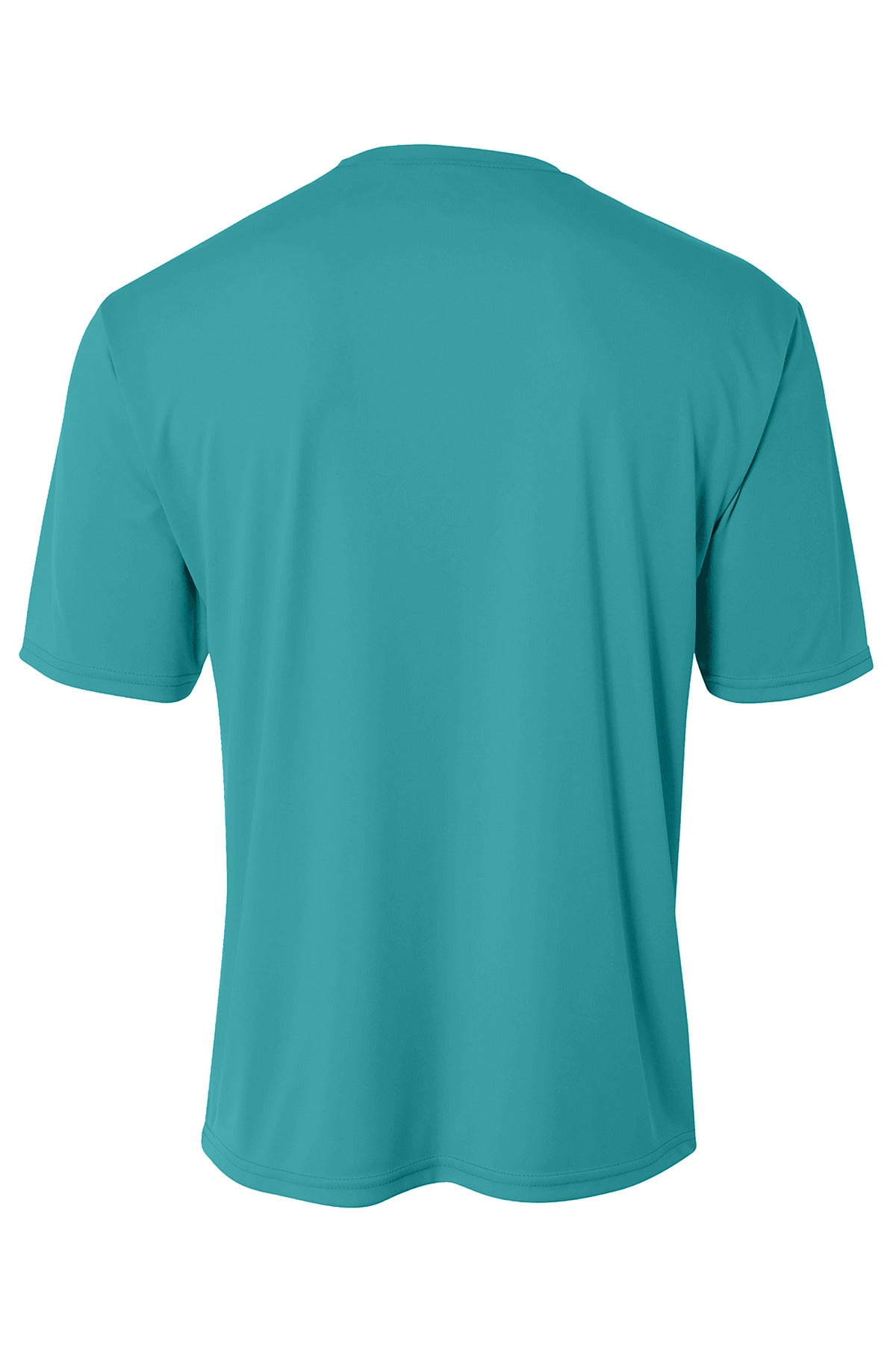 Rear View of Teal A4 Cooling Performance Short Sleeve Tee A4N3142 plain