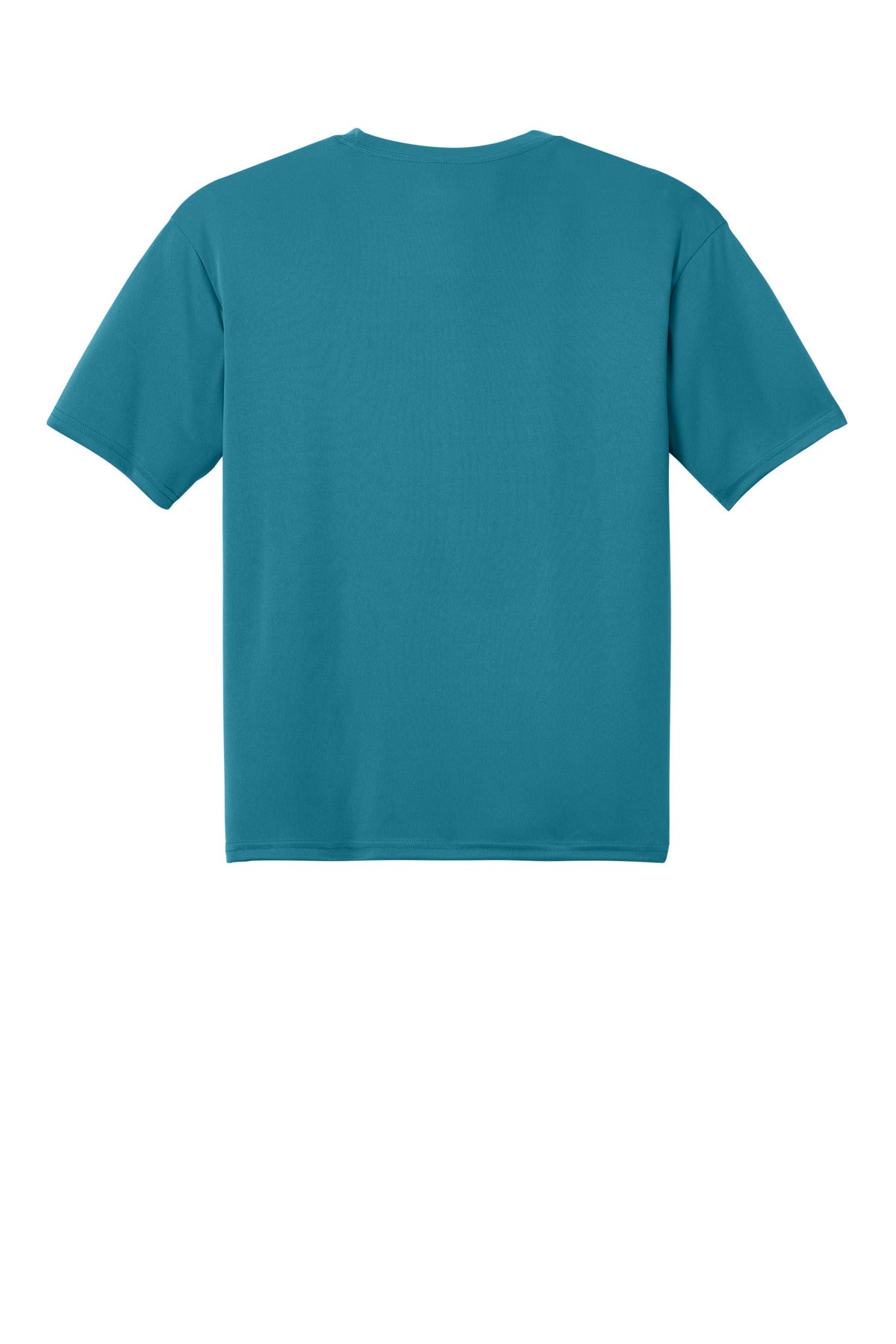 Rear View of Teal A4 Cooling Performance Short Sleeve Tee A4N3142 plain