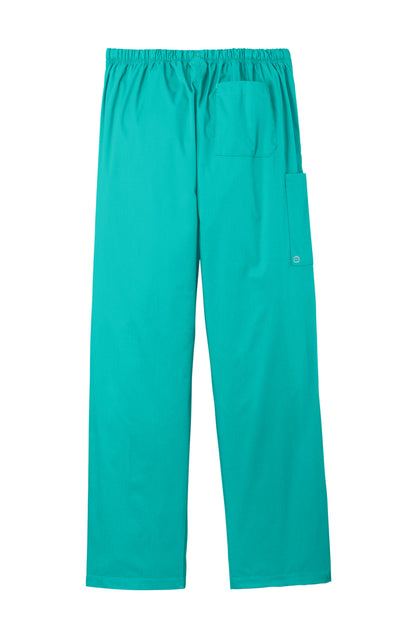 Rear View of Teal Wink Unisex WorkFlex Cargo Pant WW3150 plain