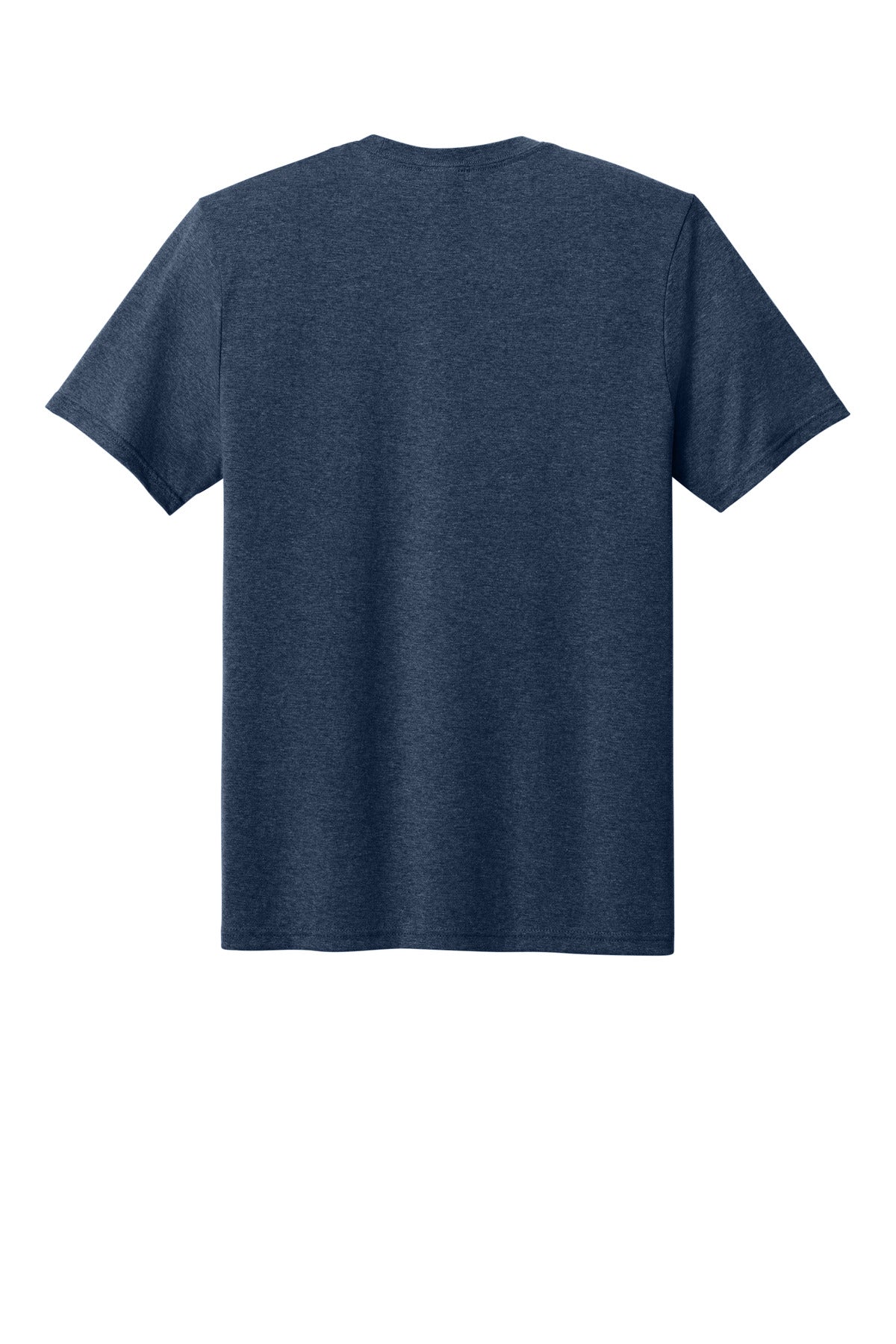 Rear View of TeamNavyHt Port & Co Tri-Blend Tee. PC330 plain