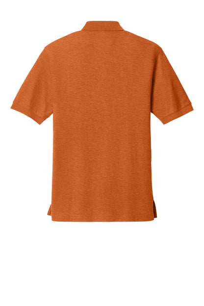 Rear View of Texas Orange Port Authority Extended Size Silk Touch Polo K500ES plain