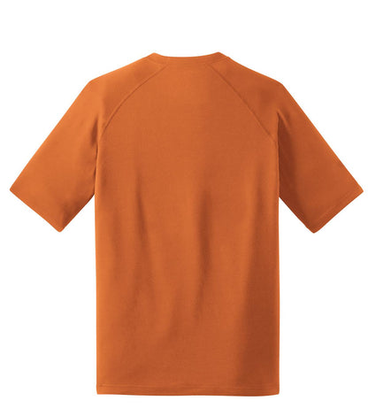 Rear View of Texas Orange Sport-Tek Ultimate Performance Crew. ST700 plain