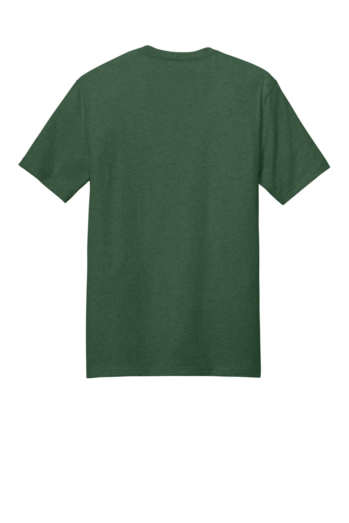 Rear View of TmbrGrnHtr District Perfect Weight Tee. DT104 plain