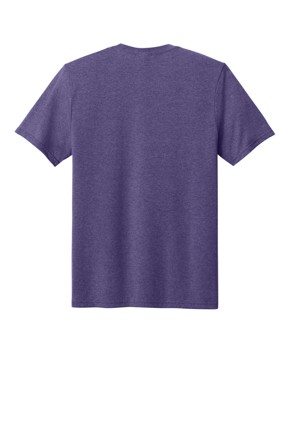 Rear View of TmPrpHthr Port & Co Tri-Blend Tee. PC330 plain