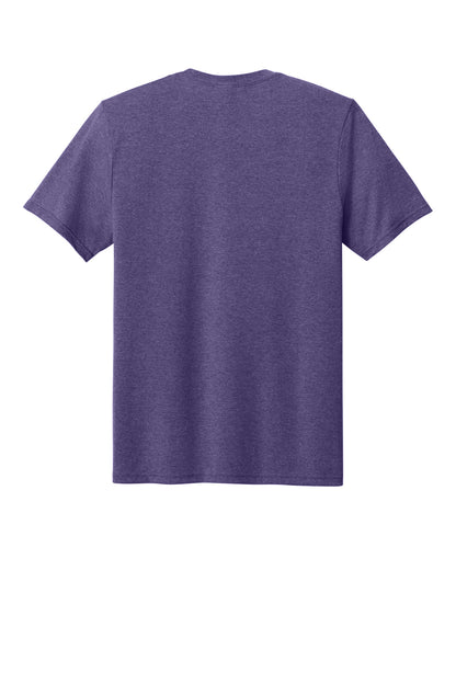 Rear View of TmPrpHthr Port & Co Tri-Blend Tee. PC330 plain