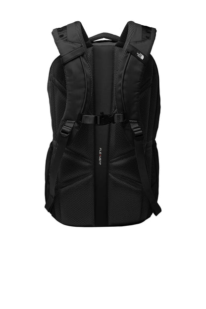 Rear View of TNF Blk/TNF Wh The North Face Connector Backpack. NF0A3KX8 plain
