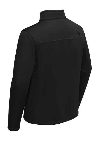 Rear View of TNFBlack The North Face Chest Logo Ridgewall Soft Shell Jacket NF0A88D5 plain