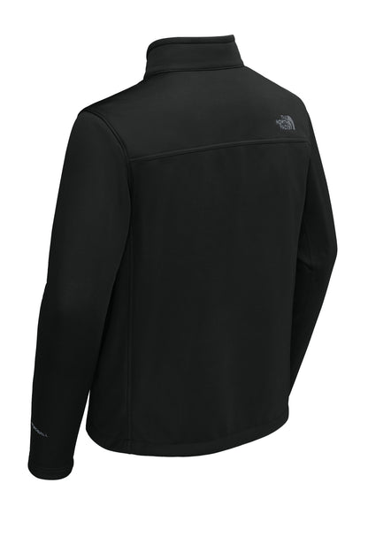 Rear View of TNFBlack The North Face Chest Logo Ridgewall Soft Shell Jacket NF0A88D5 plain