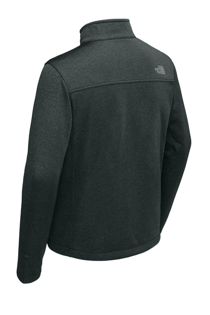 Rear View of TNFDkGyH The North Face Chest Logo Ridgewall Soft Shell Jacket NF0A88D5 plain