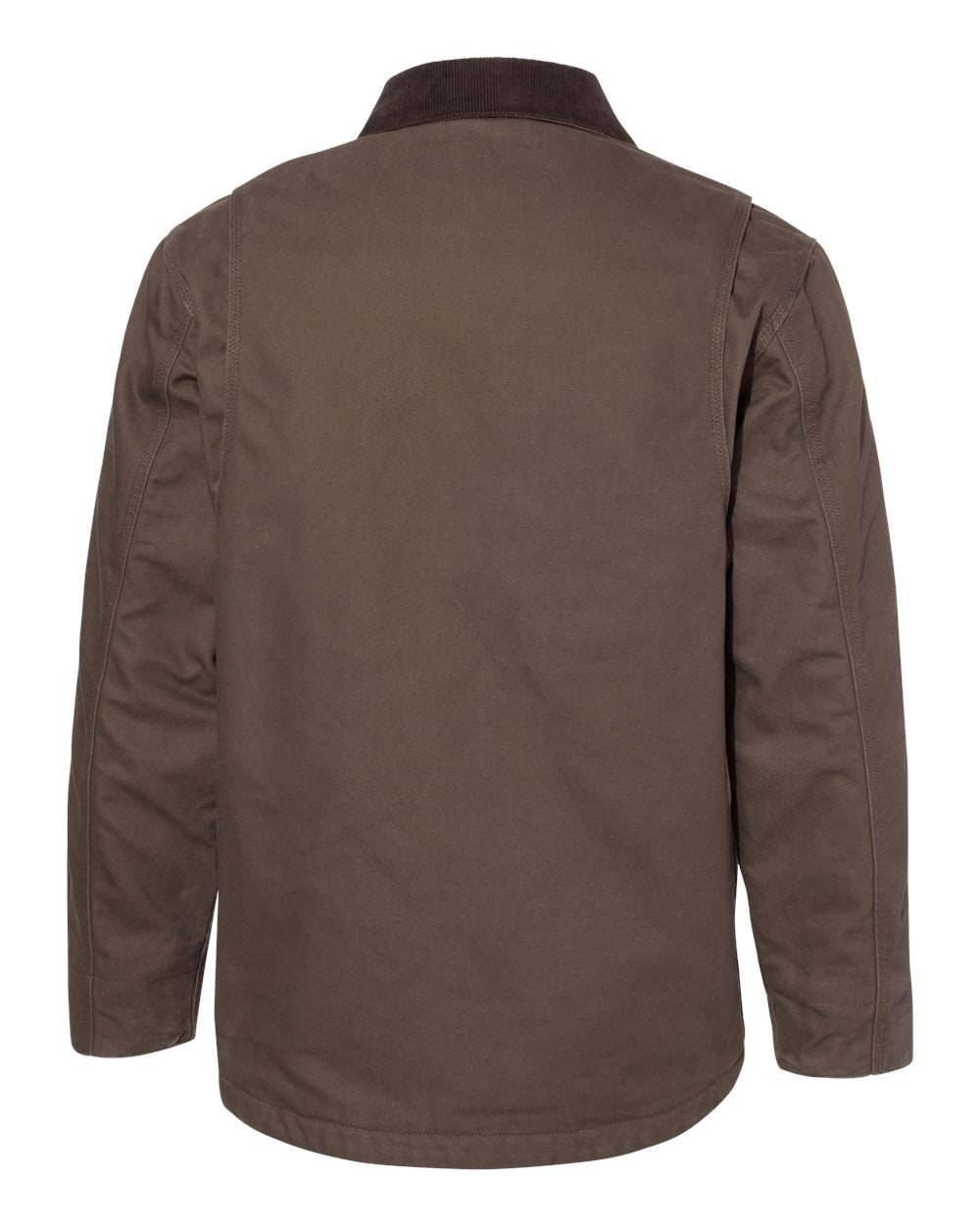 Rear View of Tobacco Rambler Boulder Cloth Jacket Tall Sizes - 5091T plain