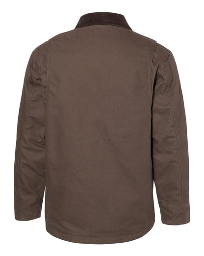 Rear View of Tobacco Rambler Boulder Cloth Jacket Tall Sizes - 5091T plain